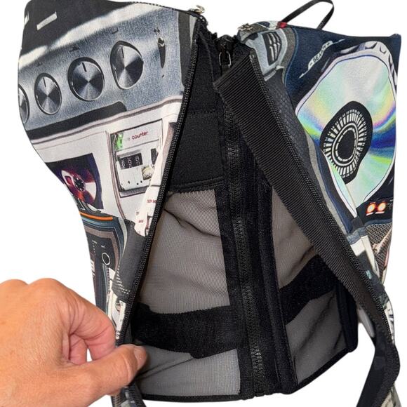 New NWT Moschino Couture Stereo Print Strapless Dress Size 8 Multicolor - Picture 11 of 16